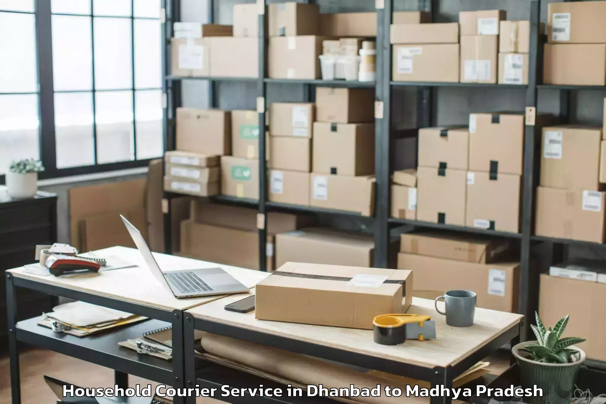 Reliable Dhanbad to Pichhore Household Courier